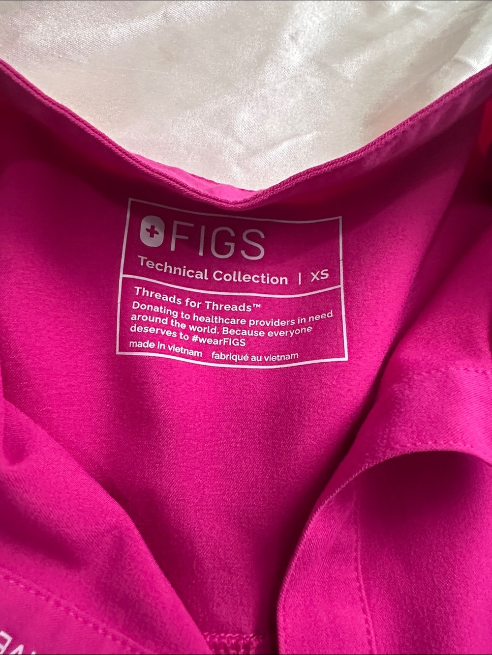 Figs Women's Raspberry Sorbet Rafaela Scrub Top with Figs High Waisted Scrubpant - Picture 7 of 8